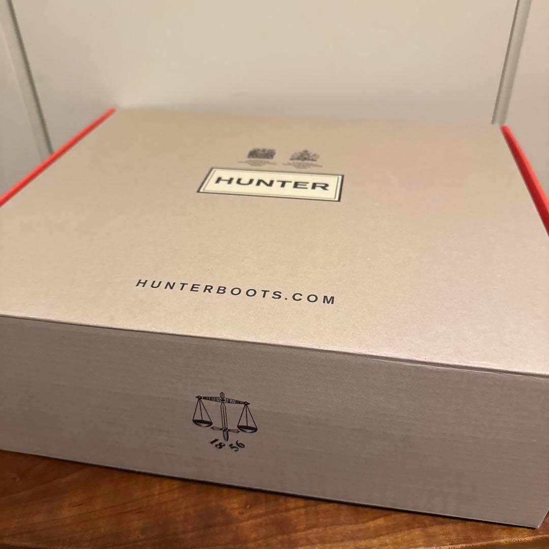 HUNTER ダークグレー ハイカットラバーブーツ 箱付き　26cm