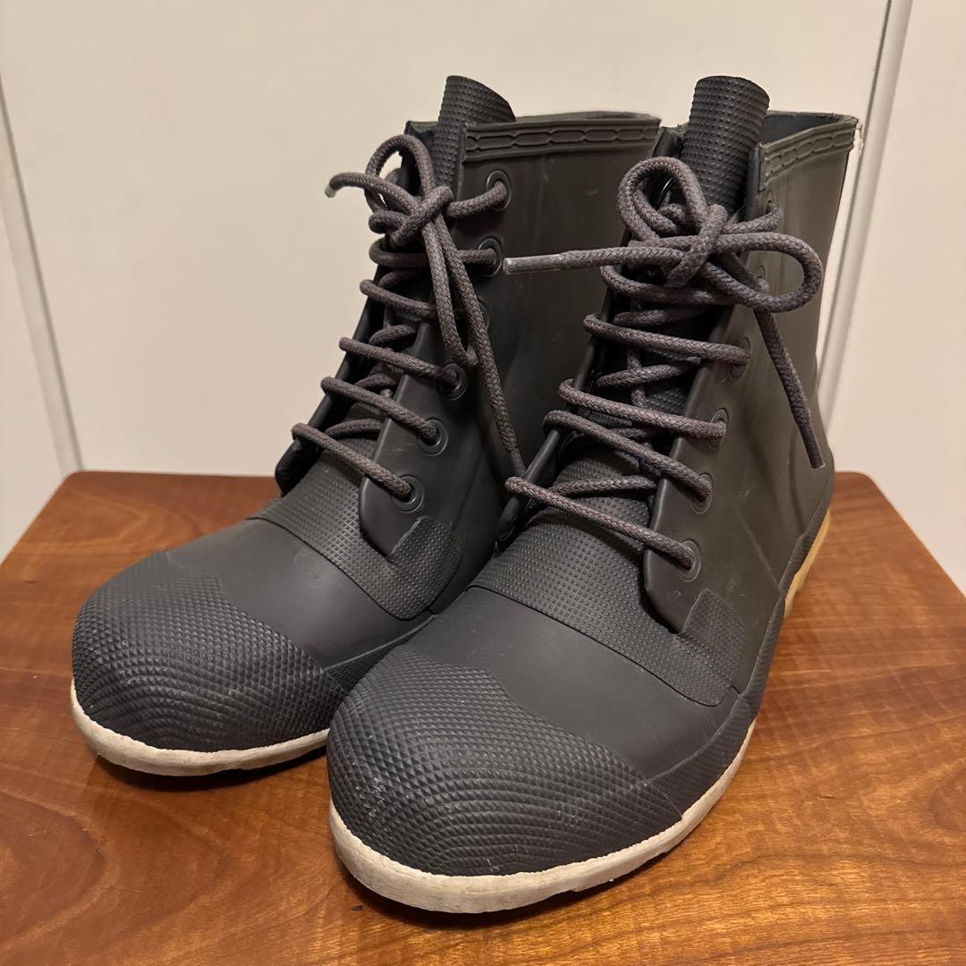 HUNTER ダークグレー ハイカットラバーブーツ 箱付き　26cm