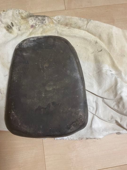 時代物 老端石雕松圖硯台・端渓石松彫端硯