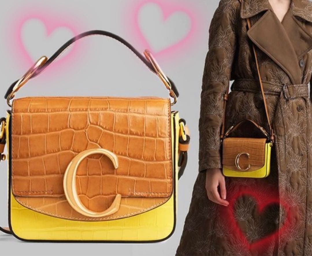 BMさん専用⭐︎クロエChloe C クロコ押しカーフレザーミニバッグ　ショルダー