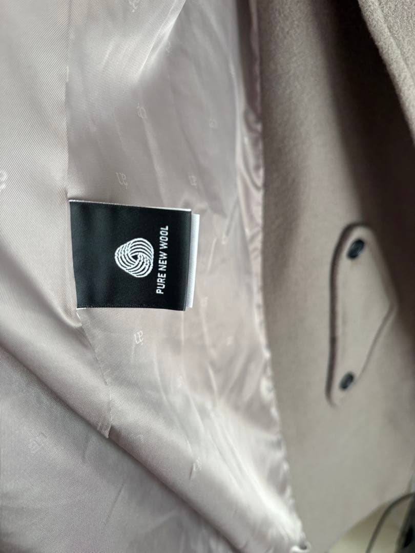 anuans ウールトレンチロングコート S カーキグレー アニュアンス