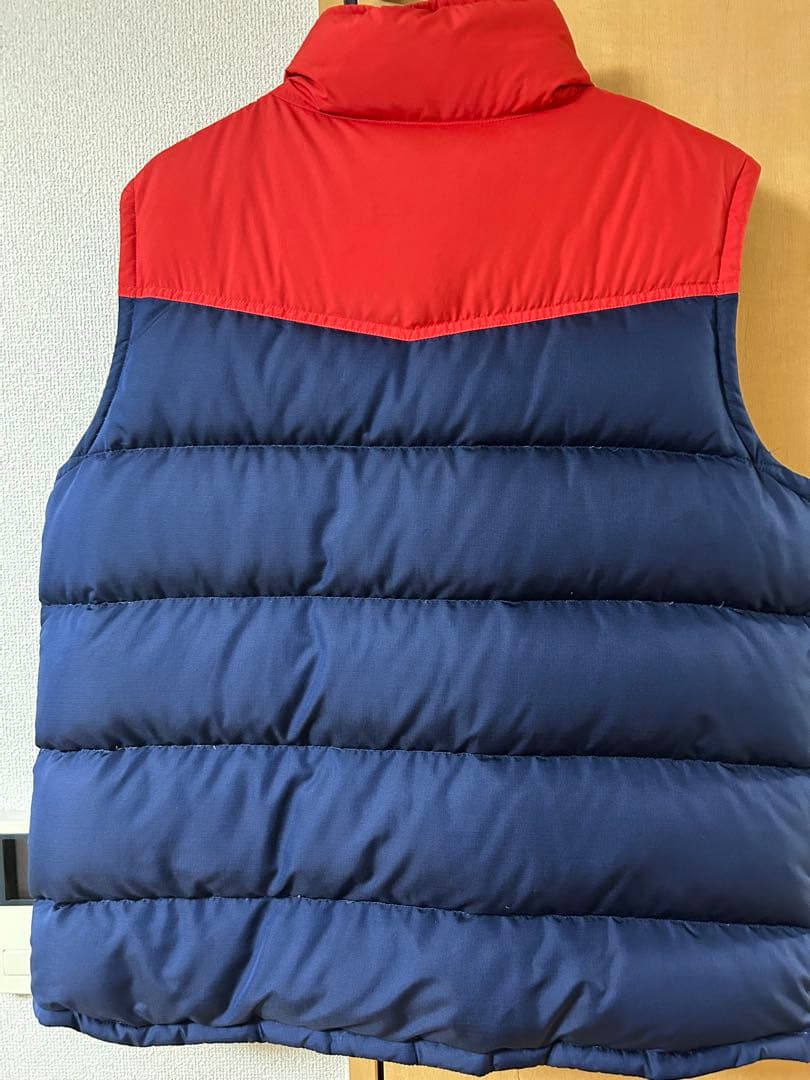 patagonia men'sダウンベスト Lサイズ 赤/青