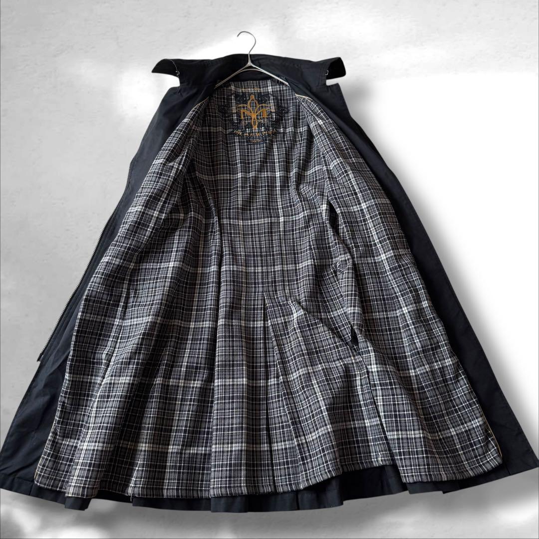 Mackage マッカージュ　トレンチコート　Aライン　ダブルジップ 牛革 黒