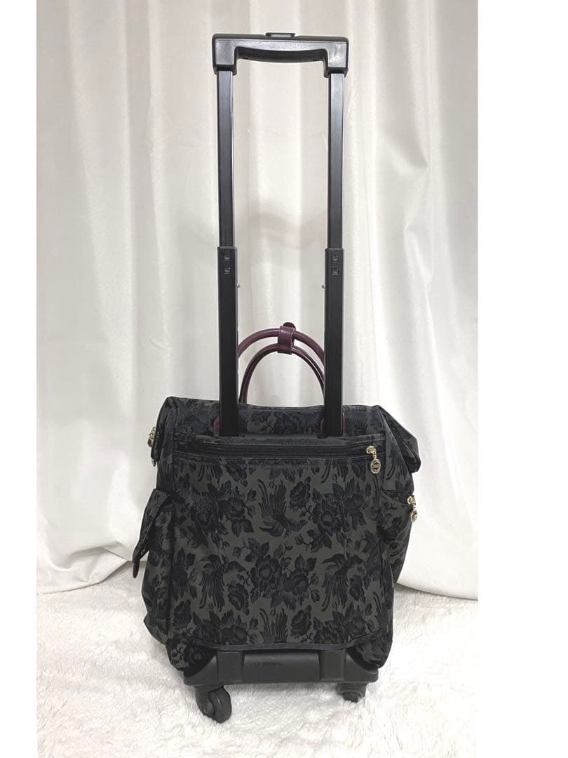 美品 FEILERトラベルキャリー トローリーバッグ 花柄