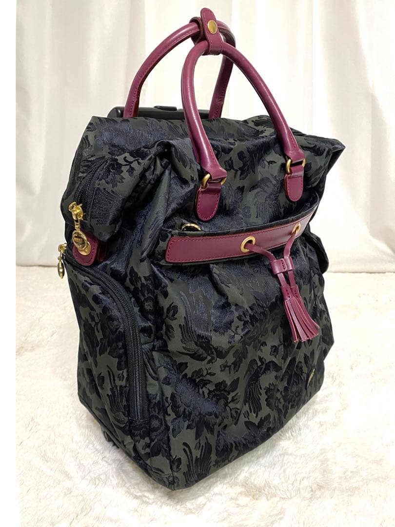 美品 FEILERトラベルキャリー トローリーバッグ 花柄