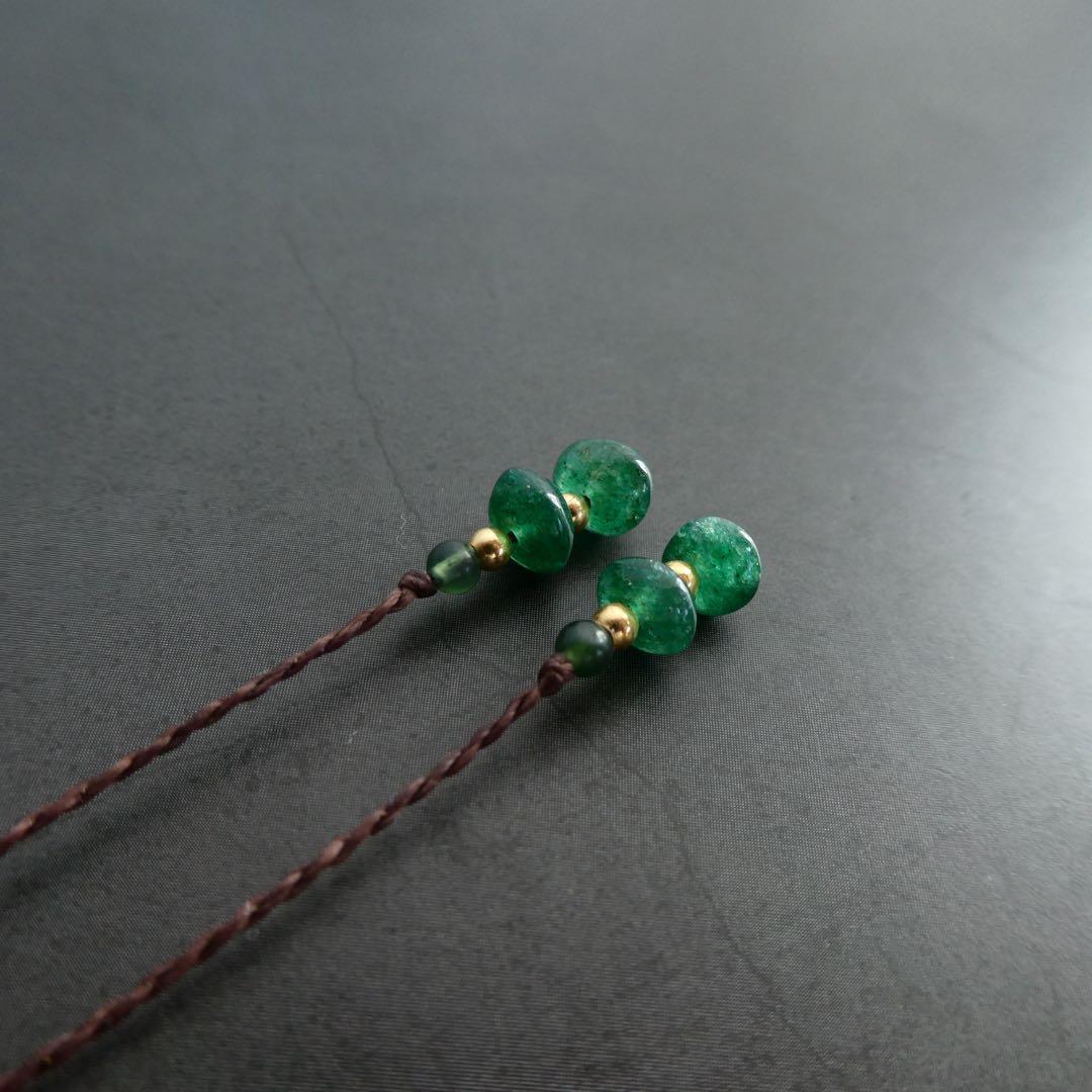 大粒ブラックオパールのマクラメネックレス