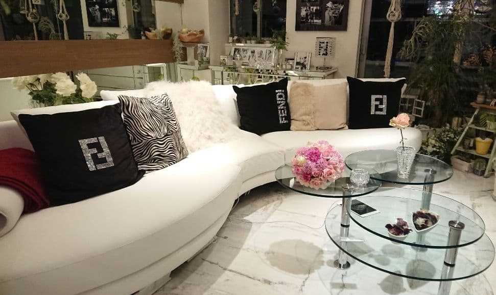 特大 ② FENDI クッション モノグラム 約57cm