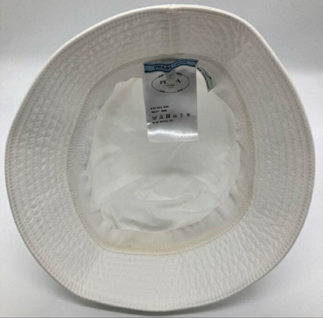 PRADA プラダ RE-NYLON 三角プレート バケットハット sizeL