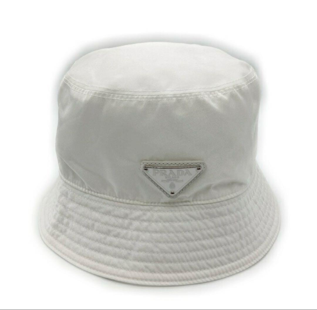 PRADA プラダ RE-NYLON 三角プレート バケットハット sizeL