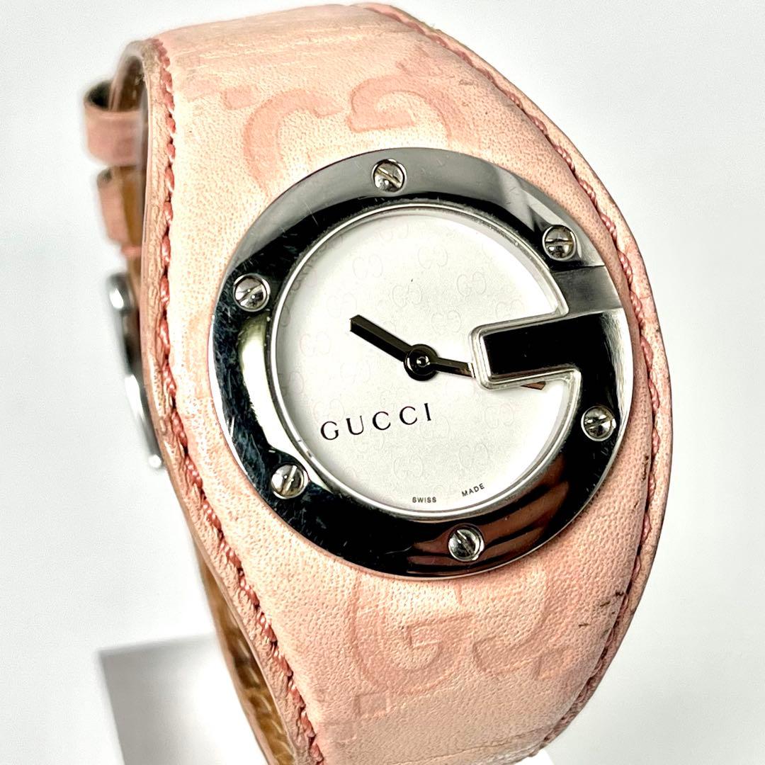 kankanGUCCI グッチ バンデュー 104 シマ文字盤 腕時計