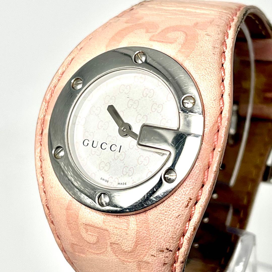 kankanGUCCI グッチ バンデュー 104 シマ文字盤 腕時計