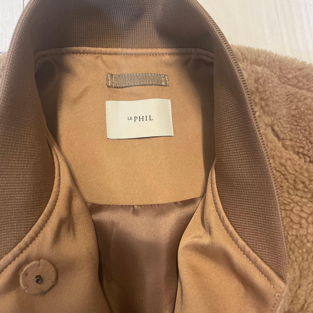 LE PHIL ル フィル　ウールボアケープ　ベージュ　ボアコート