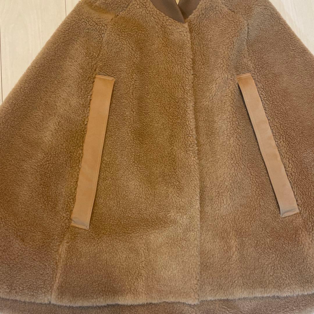 LE PHIL ル フィル　ウールボアケープ　ベージュ　ボアコート