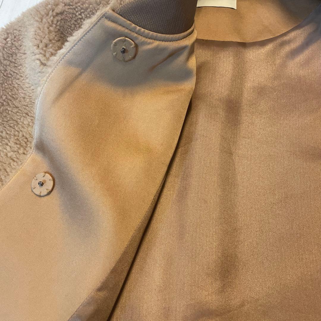 LE PHIL ル フィル　ウールボアケープ　ベージュ　ボアコート