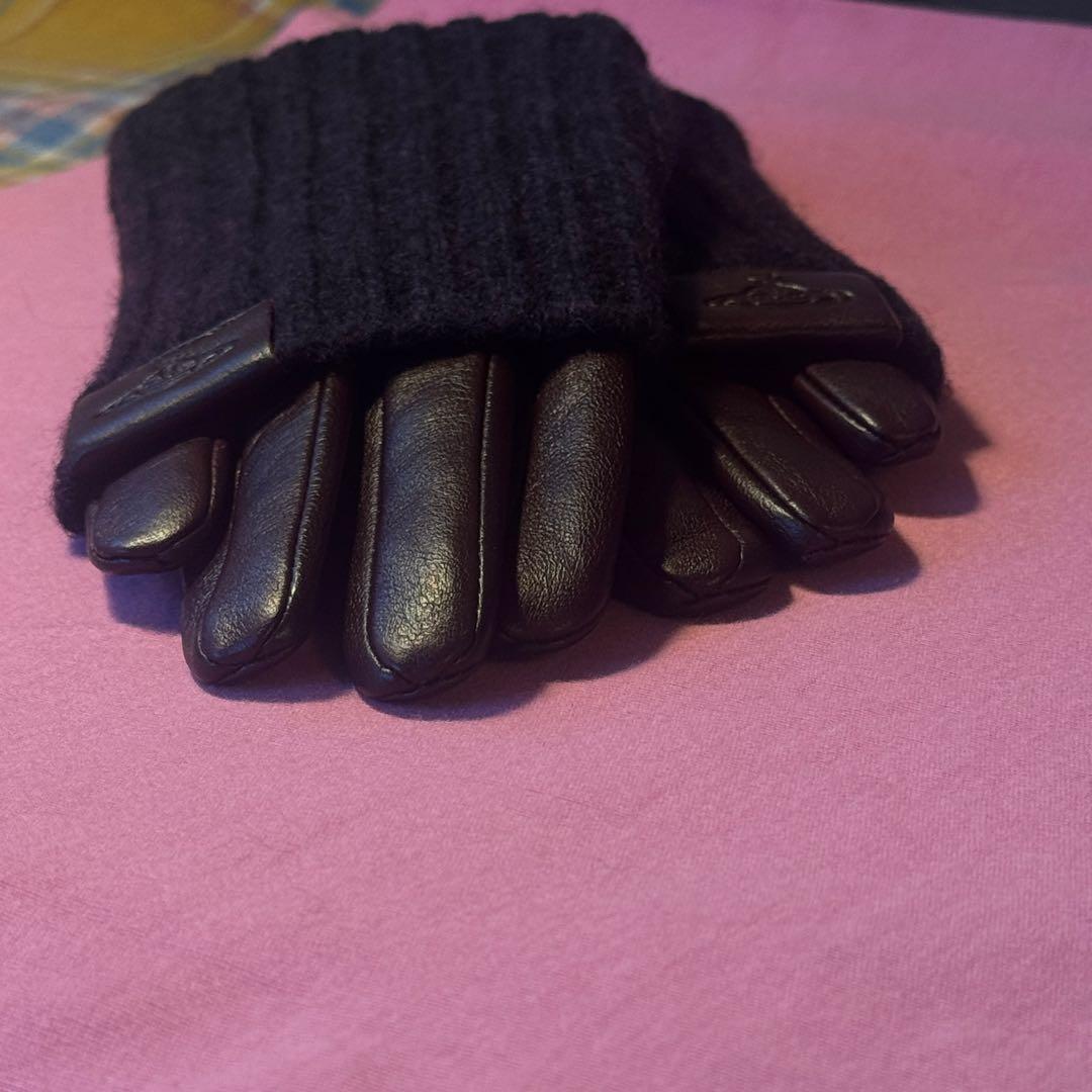 ヴィヴィアンウエストウッド 手袋 羊革 ロングリブニットカフス