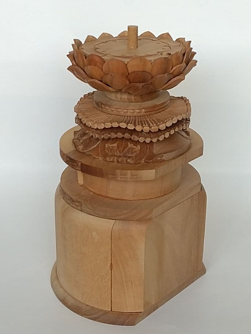 台座４点 立像用 #491#494#495#498 背切◆白檀 木彫 仏像付属品