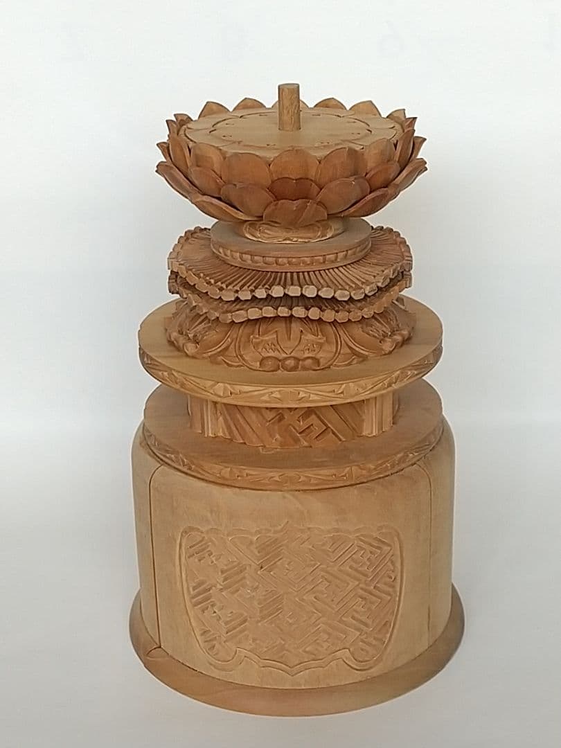 台座４点 立像用 #491#494#495#498 背切◆白檀 木彫 仏像付属品