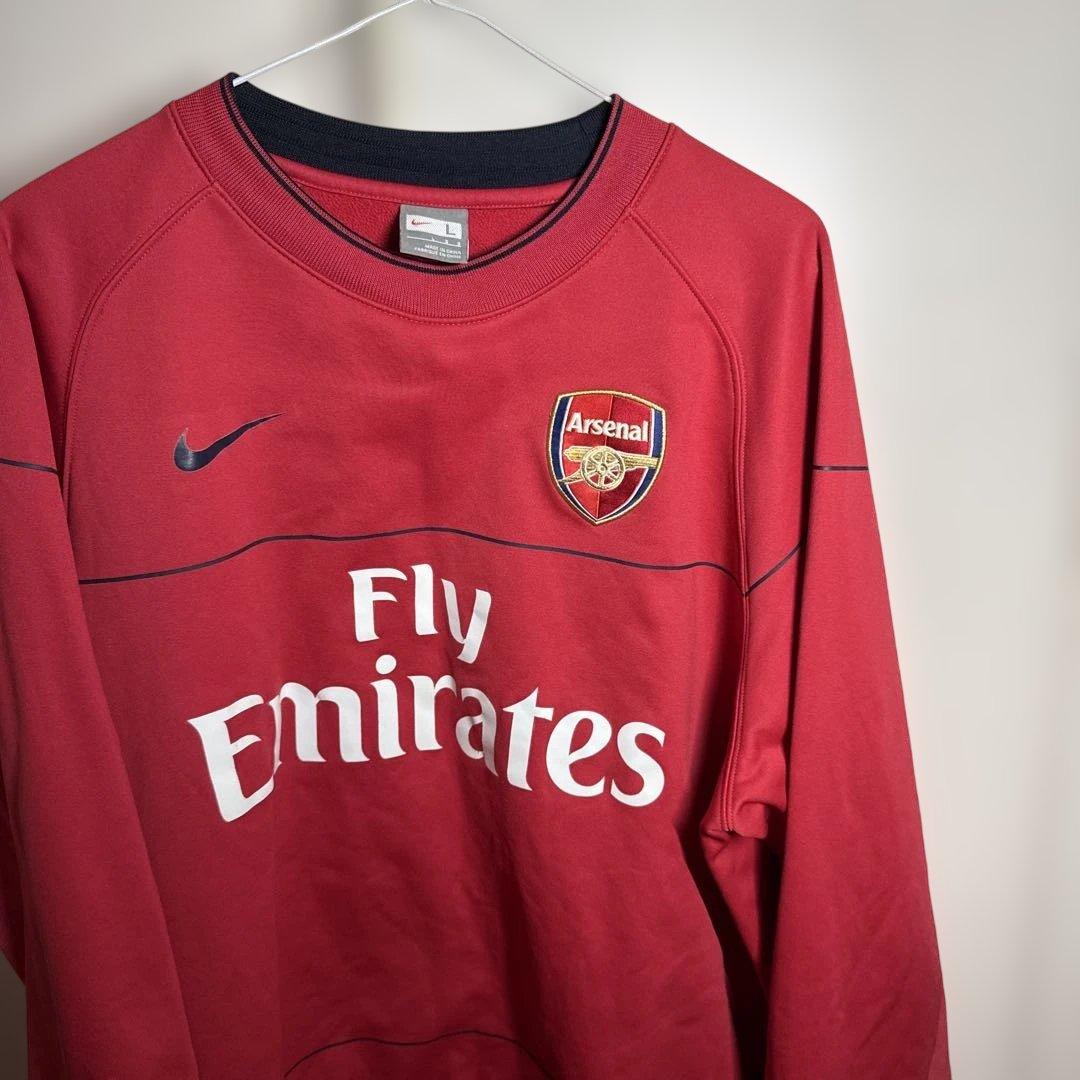 Nike×Arsenal 刺繍 アーセナル スウェット レッド