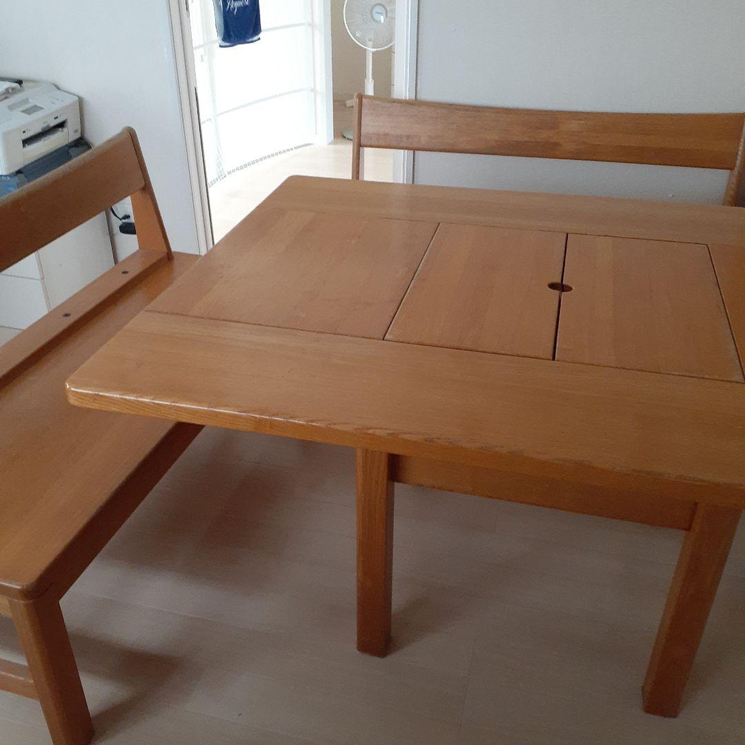 桃紺ママ専用木製ダイニングテーブル定価38万
