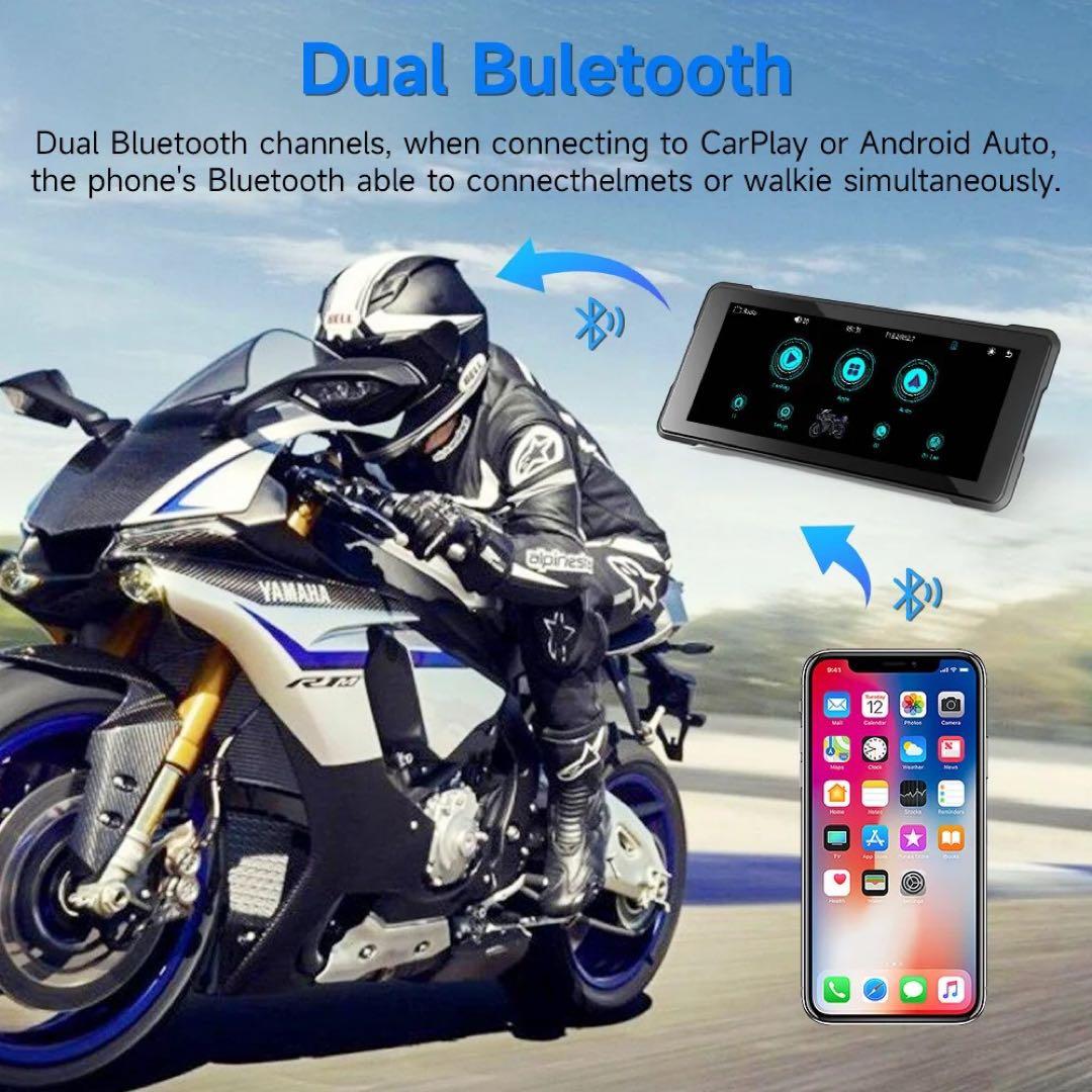 ②【前後ドライブレコーダー】大画面6.86インチ バイク用 モトスマートモニタ