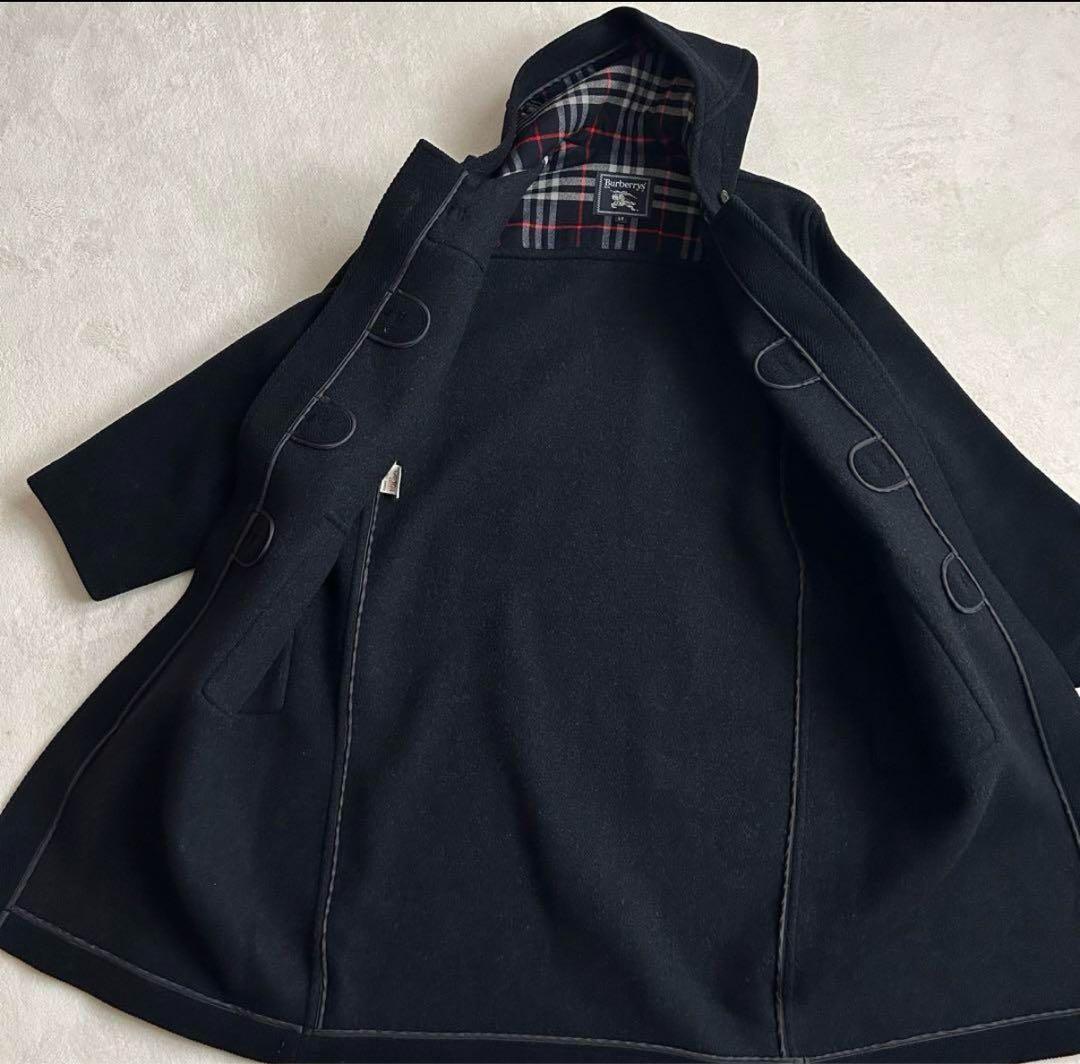 【美品】バーバリーズ 表記L ダッフルコート ムーアブルック ネイビー