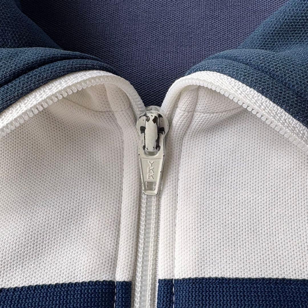 【サイズ7】adidas 70sトラックジャケット 襟付き 西ドイツ ネイビー