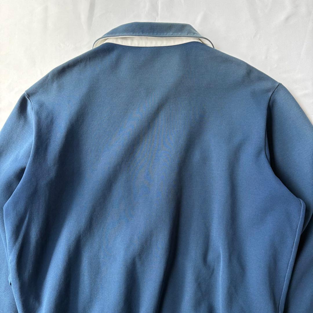 【サイズ7】adidas 70sトラックジャケット 襟付き 西ドイツ ネイビー