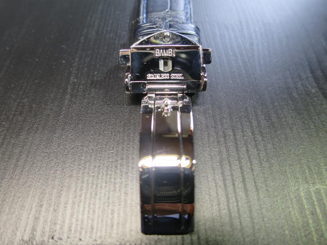 CASSISアリゲーターベルトADONARA D 20mm ダークブルー