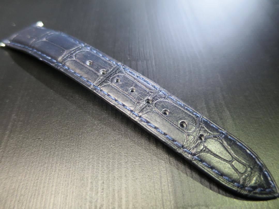 CASSISアリゲーターベルトADONARA D 20mm ダークブルー