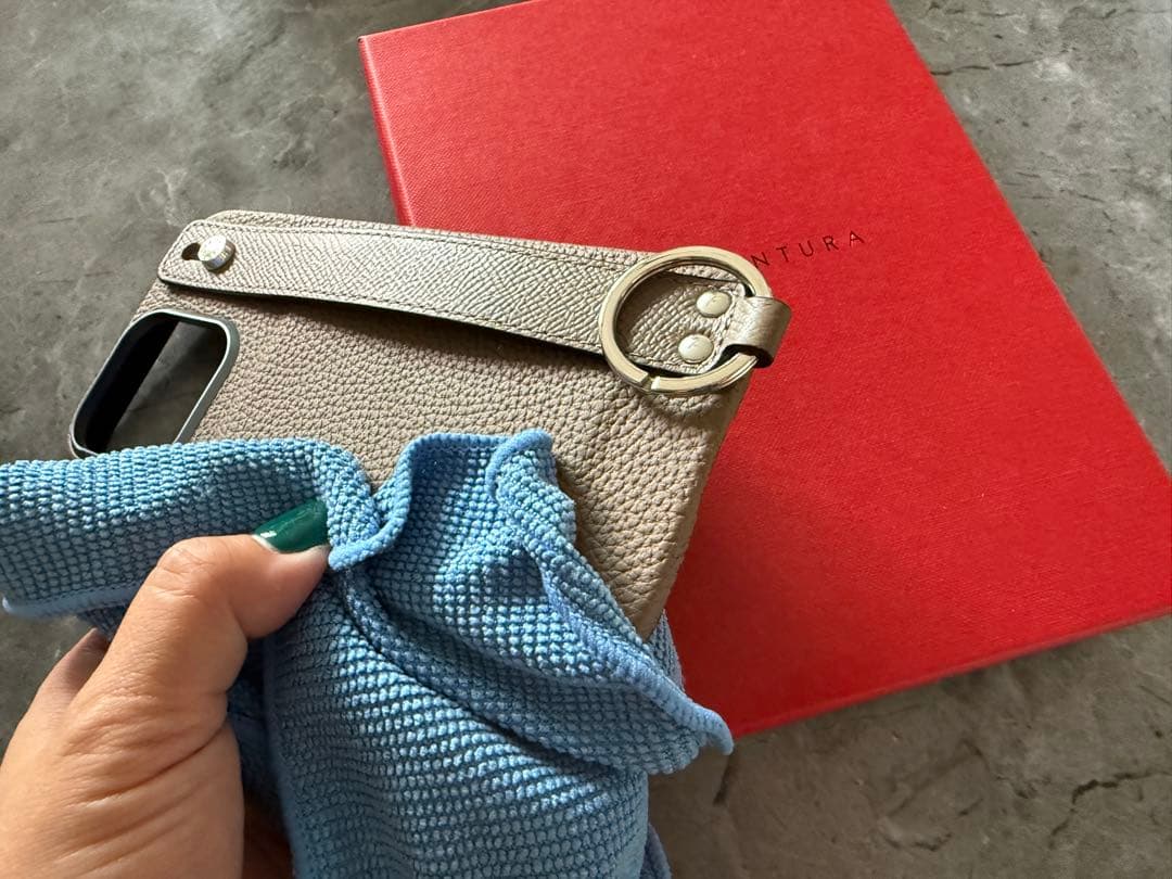 BONAVENTURA レザー iPhone16 promax ケース ベージュ