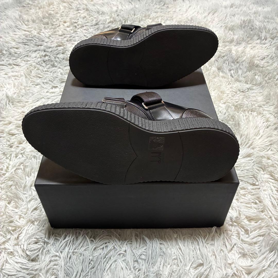 【美品】dunhill 本革 ベルクロ BLACK〈定価146,300円〉