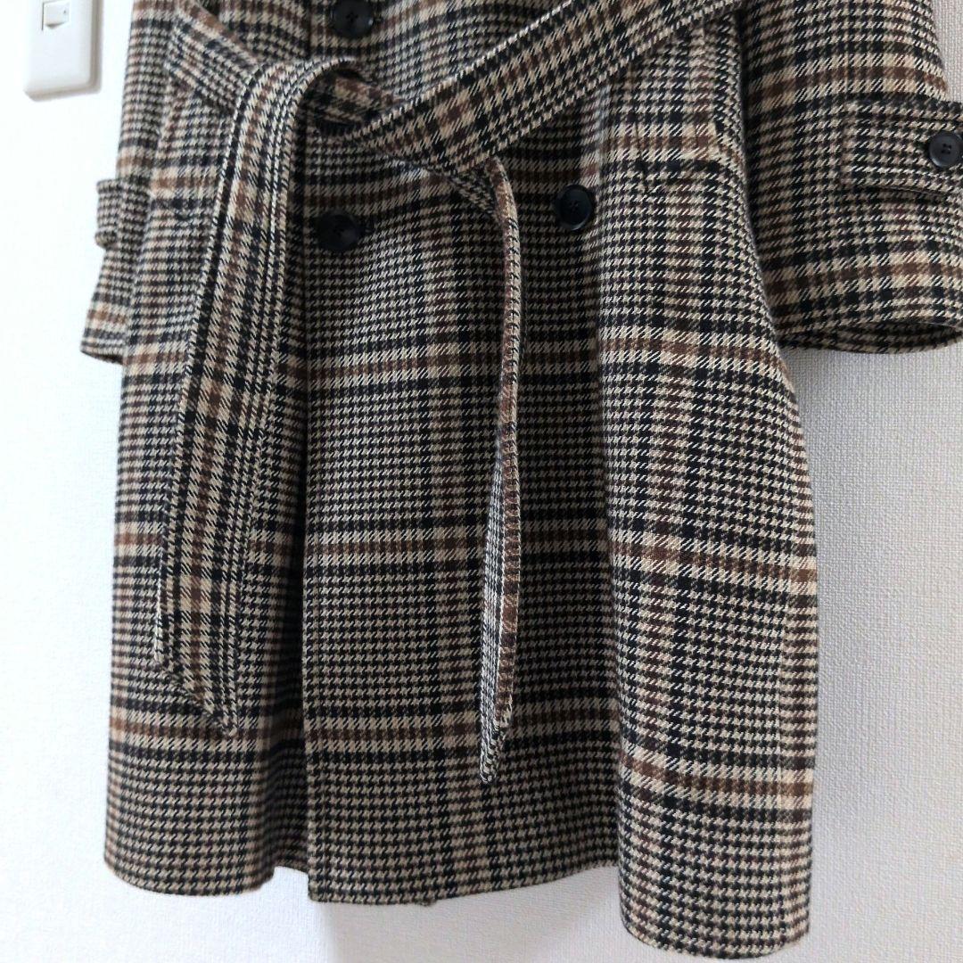 専用　　美品✨タリアトーレ RIDLEY ダブル チェック ロングコート ベルト