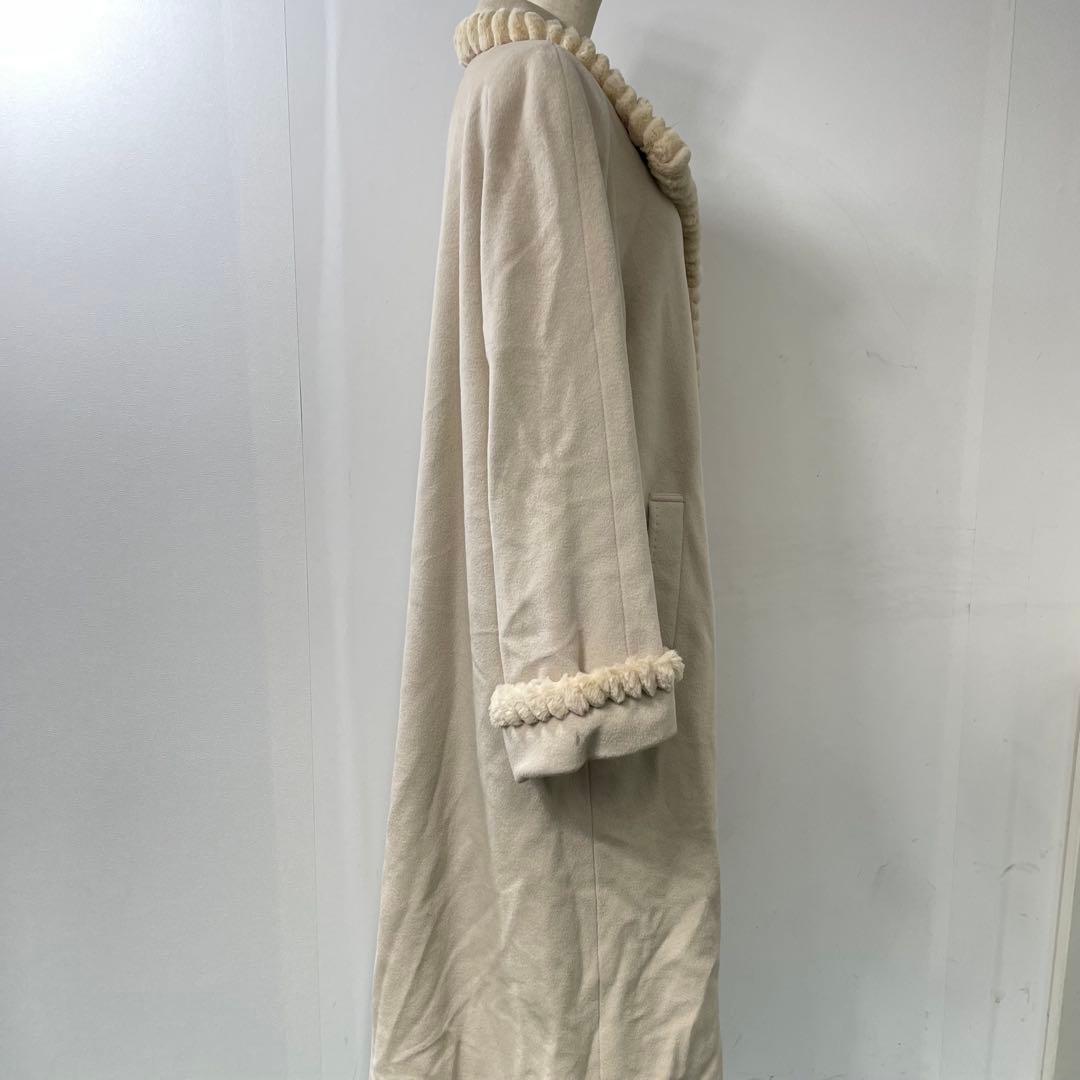 BALMAIN バルマン　アンゴラ　コート　9号　ベージュ　レディース　未使用