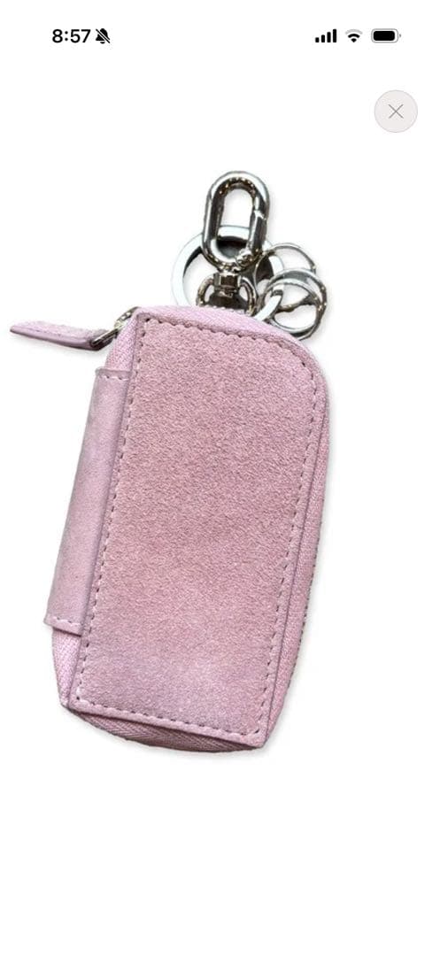 VAKT/SHISHIKUIスエード キーケースピンク