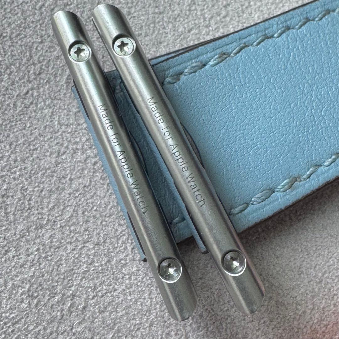2237 Apple Watch エルメス　ブルーラン　HERMES レザー