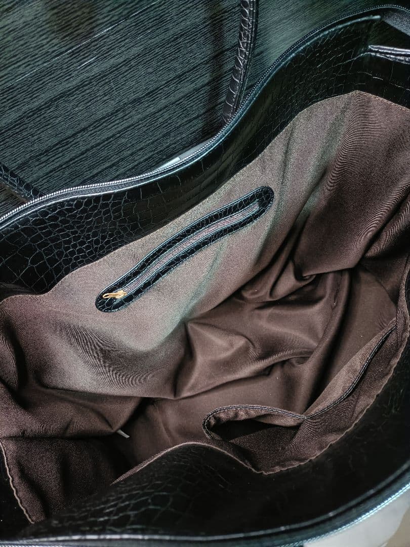 cooco クーコ　クロコ型押しキャリーカート　アルミハンドル　2way 黒