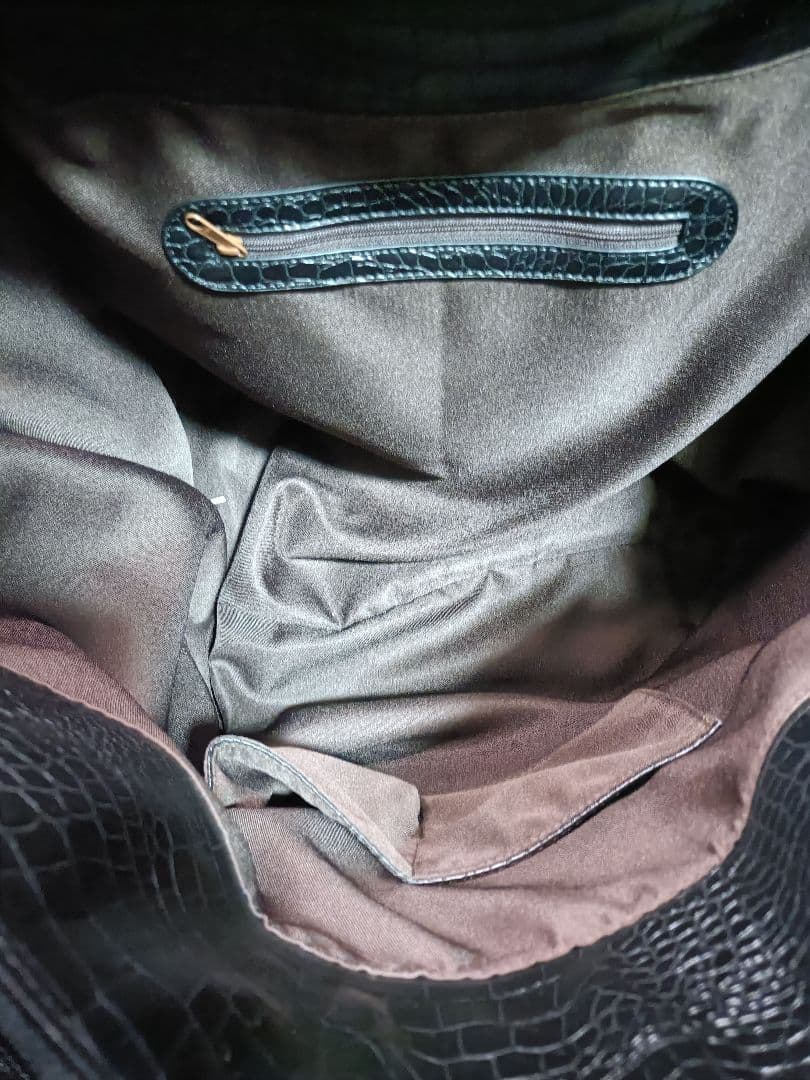 cooco クーコ　クロコ型押しキャリーカート　アルミハンドル　2way 黒