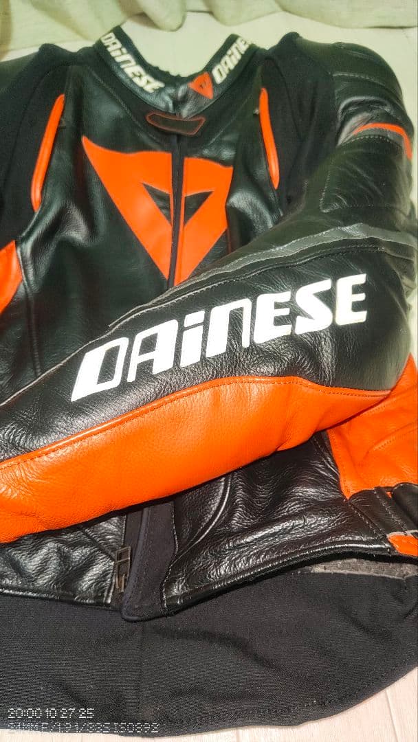 Dainese レザージャケット ブラック/レッド　サイズ46
