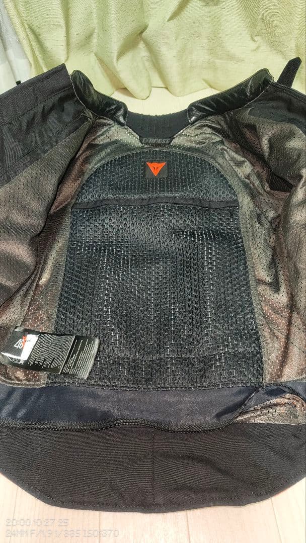 Dainese レザージャケット ブラック/レッド　サイズ46