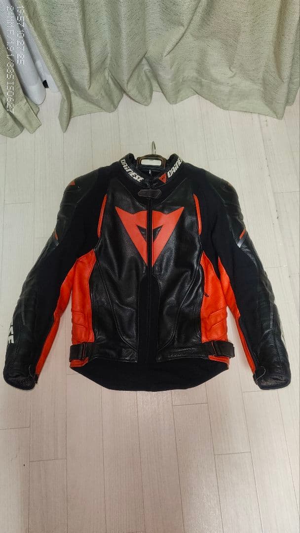 Dainese レザージャケット ブラック/レッド　サイズ46