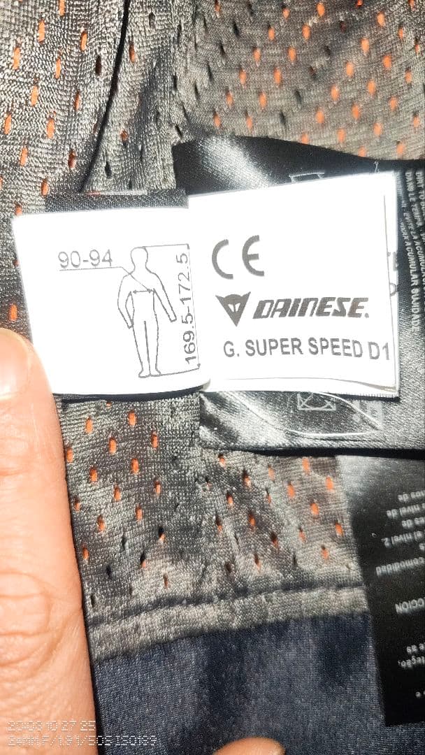 Dainese レザージャケット ブラック/レッド　サイズ46