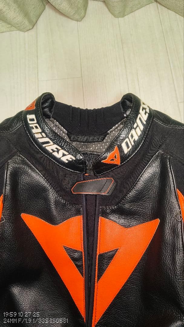 Dainese レザージャケット ブラック/レッド　サイズ46