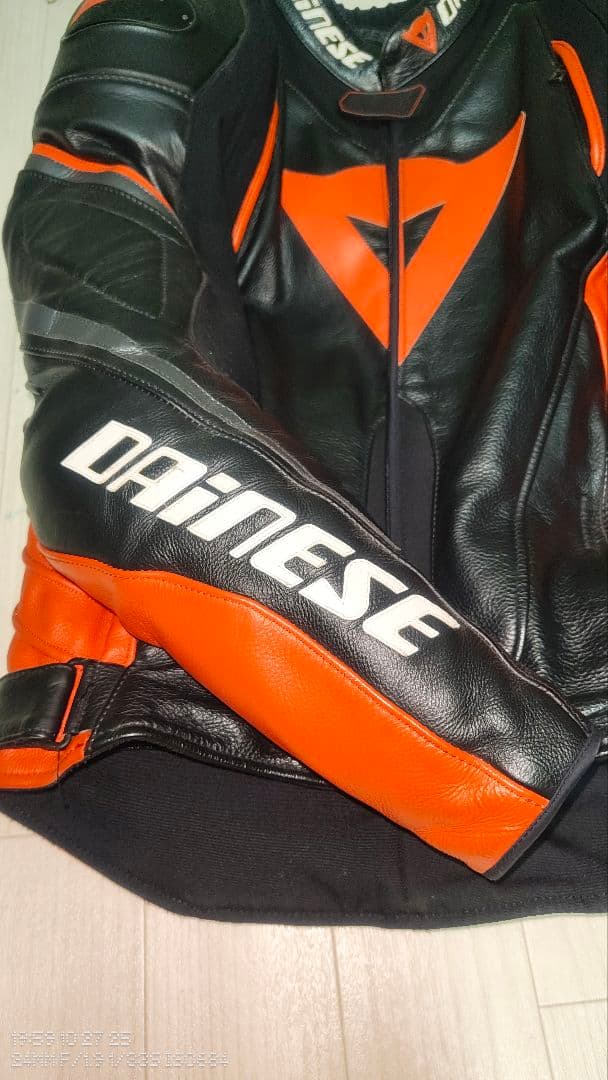 Dainese レザージャケット ブラック/レッド　サイズ46