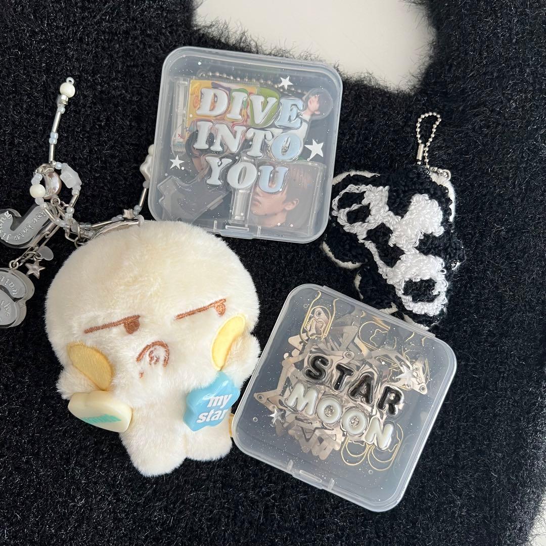 ハンドメイド　クリアケース　小物入れ　名前入れ　レジン　nct チソン