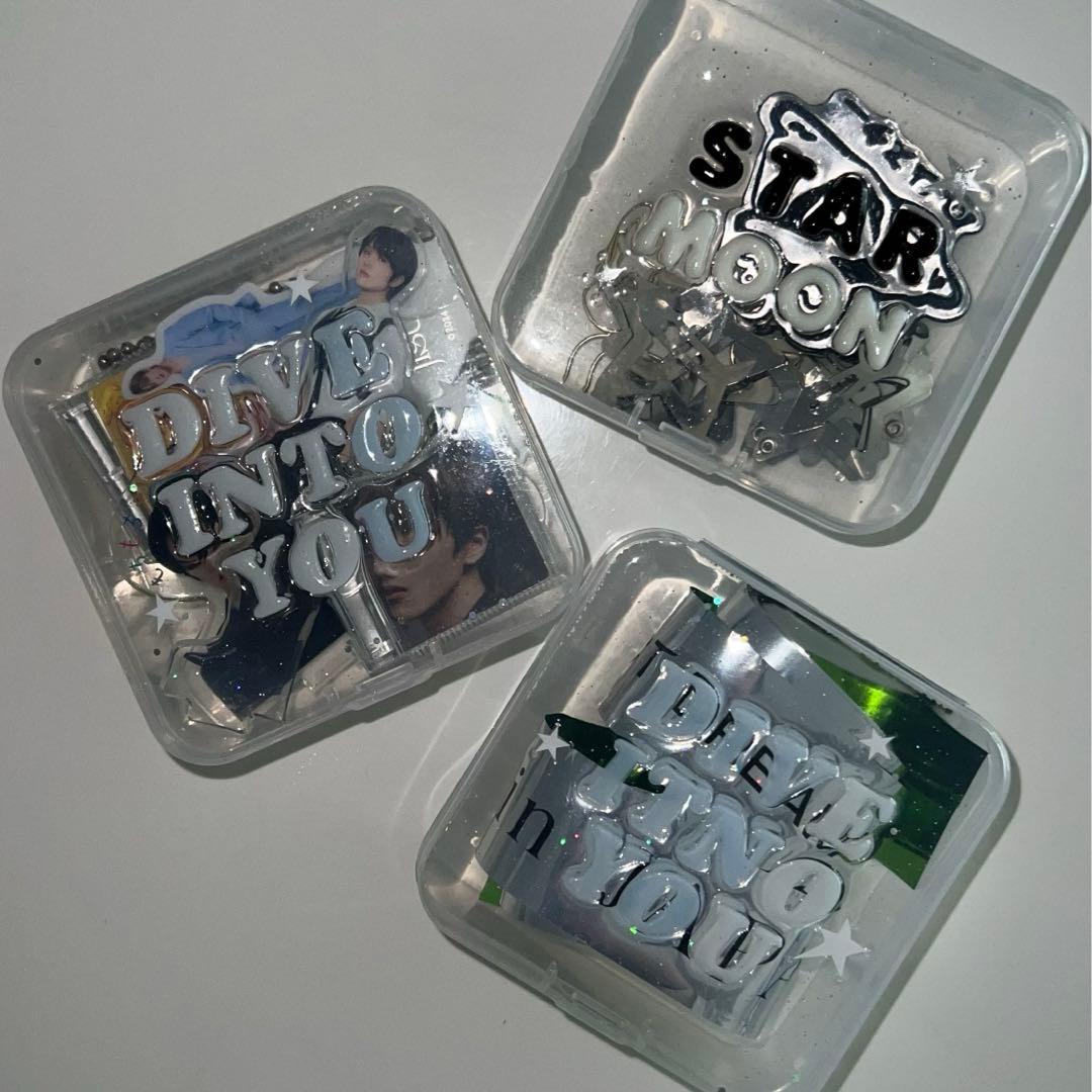 ハンドメイド　クリアケース　小物入れ　名前入れ　レジン　nct チソン