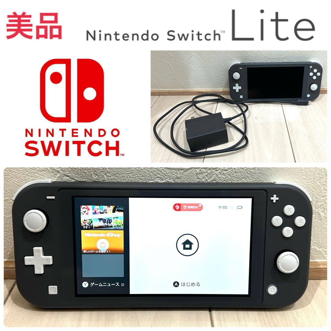 美品　Switch ニンテンドースイッチライト　動作確認済　アダプター付　グレー