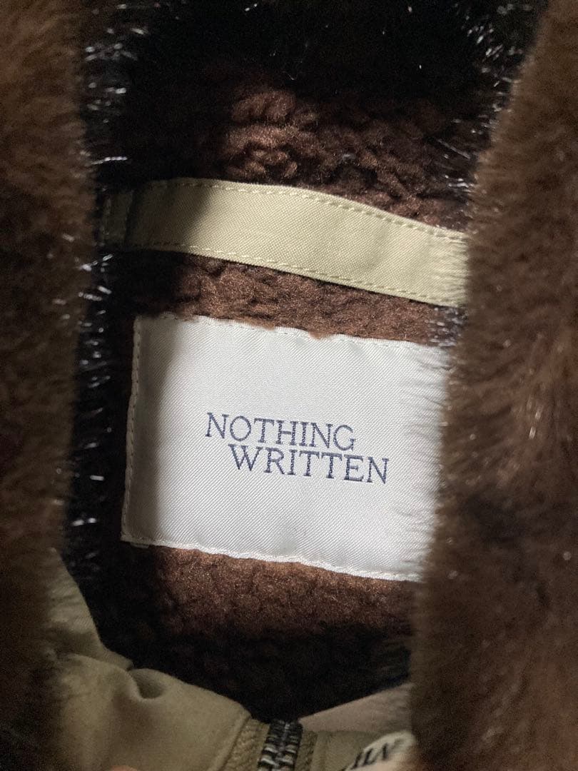 nothing written Maisonベージュフライトジャケット ファー襟