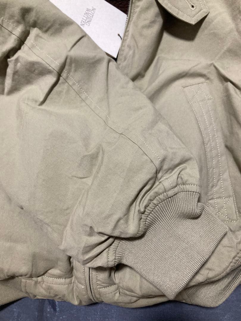 nothing written Maisonベージュフライトジャケット ファー襟