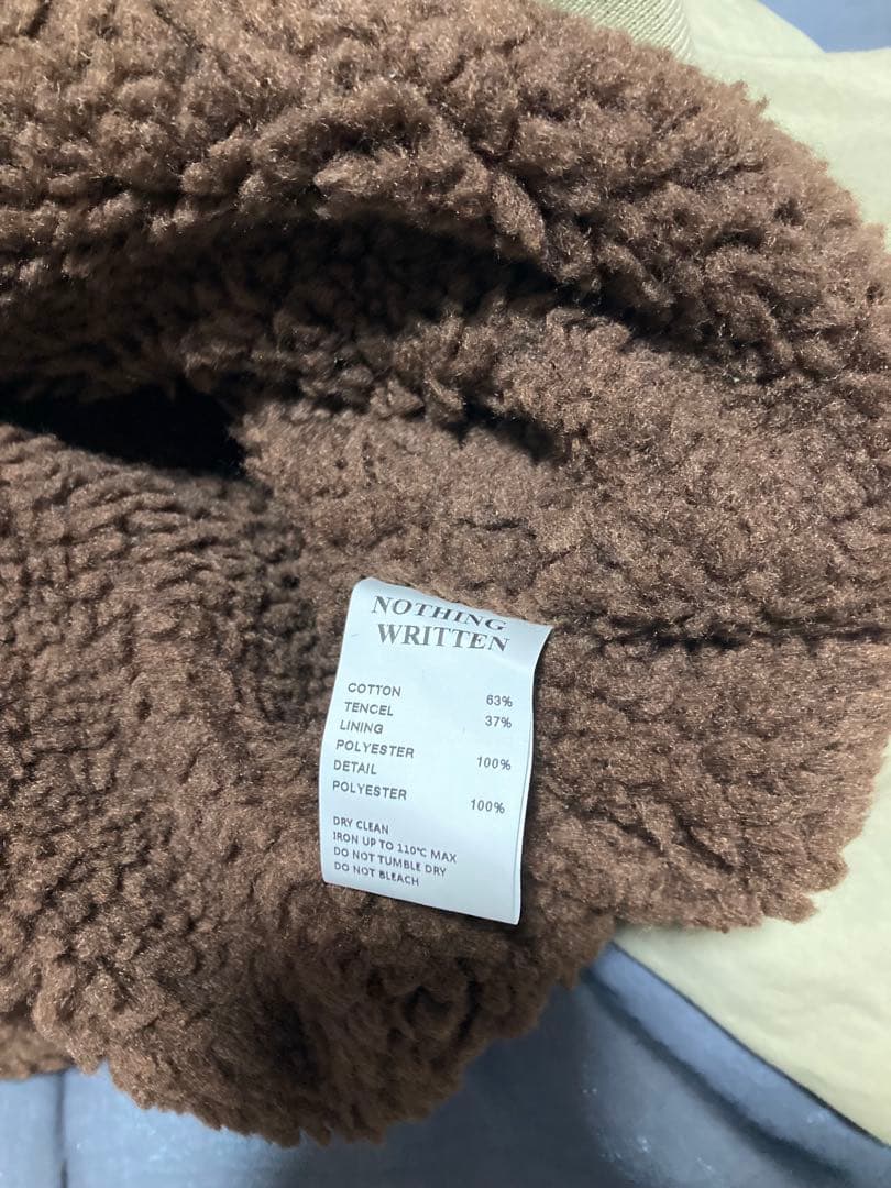 nothing written Maisonベージュフライトジャケット ファー襟