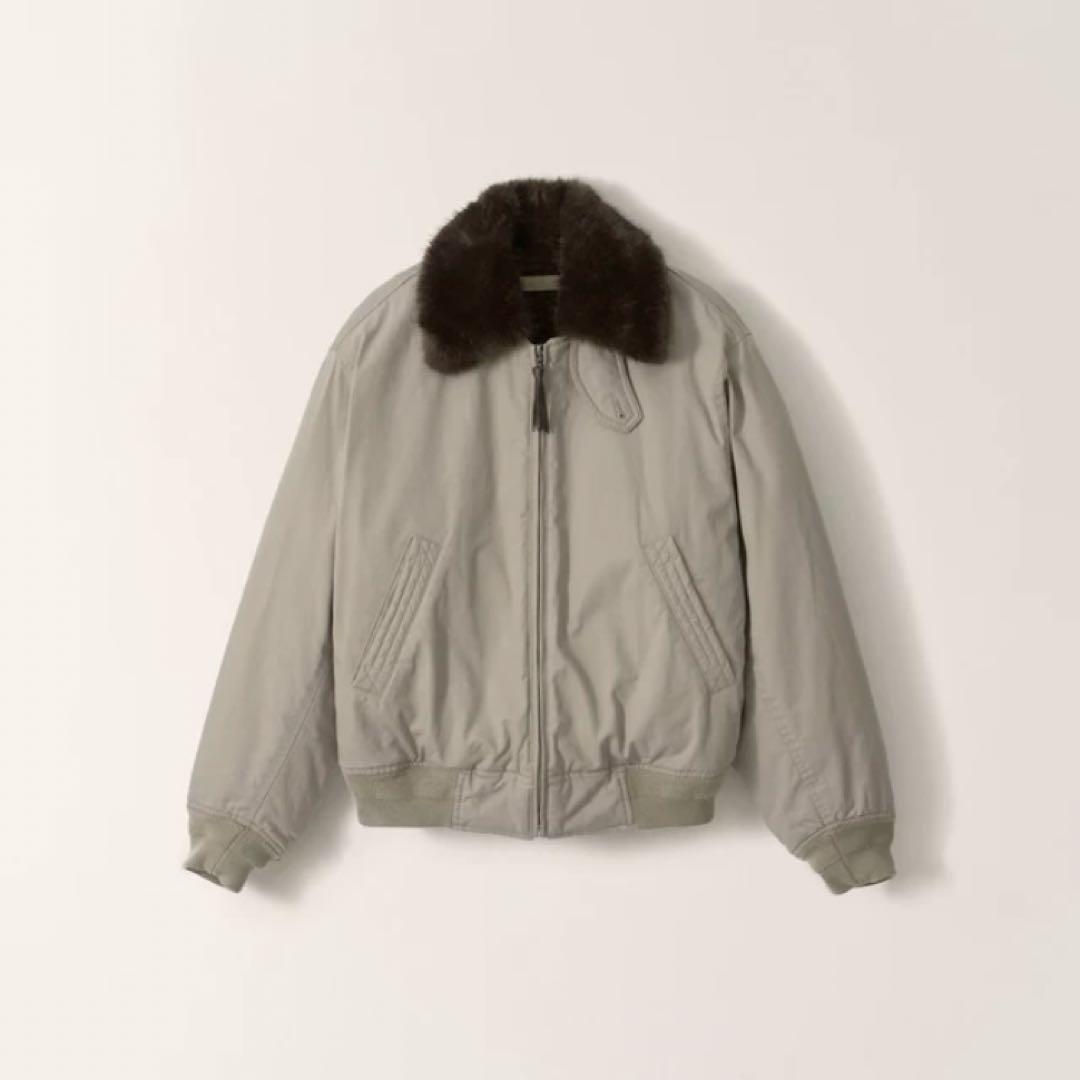 nothing written Maisonベージュフライトジャケット ファー襟